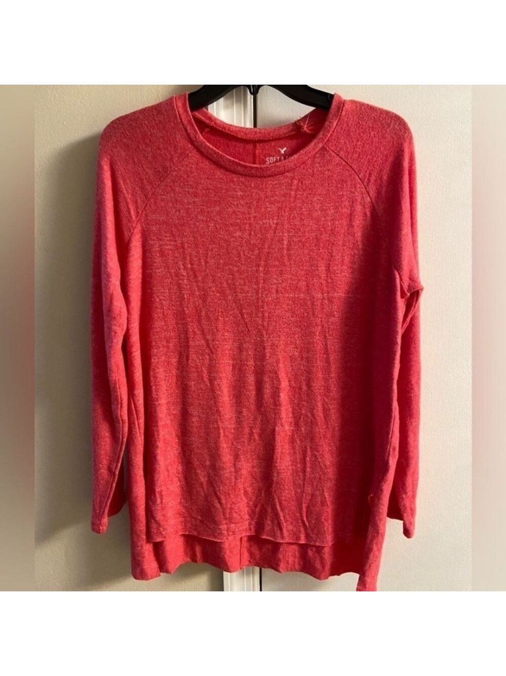 American Eagle Outfitters Soft & Sexy Plush Top in Heather pink Small